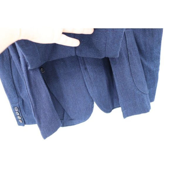 Apolis Global Citizen sport coat mens sz P three button indigo wool blend blazer - Picture 6 of 15